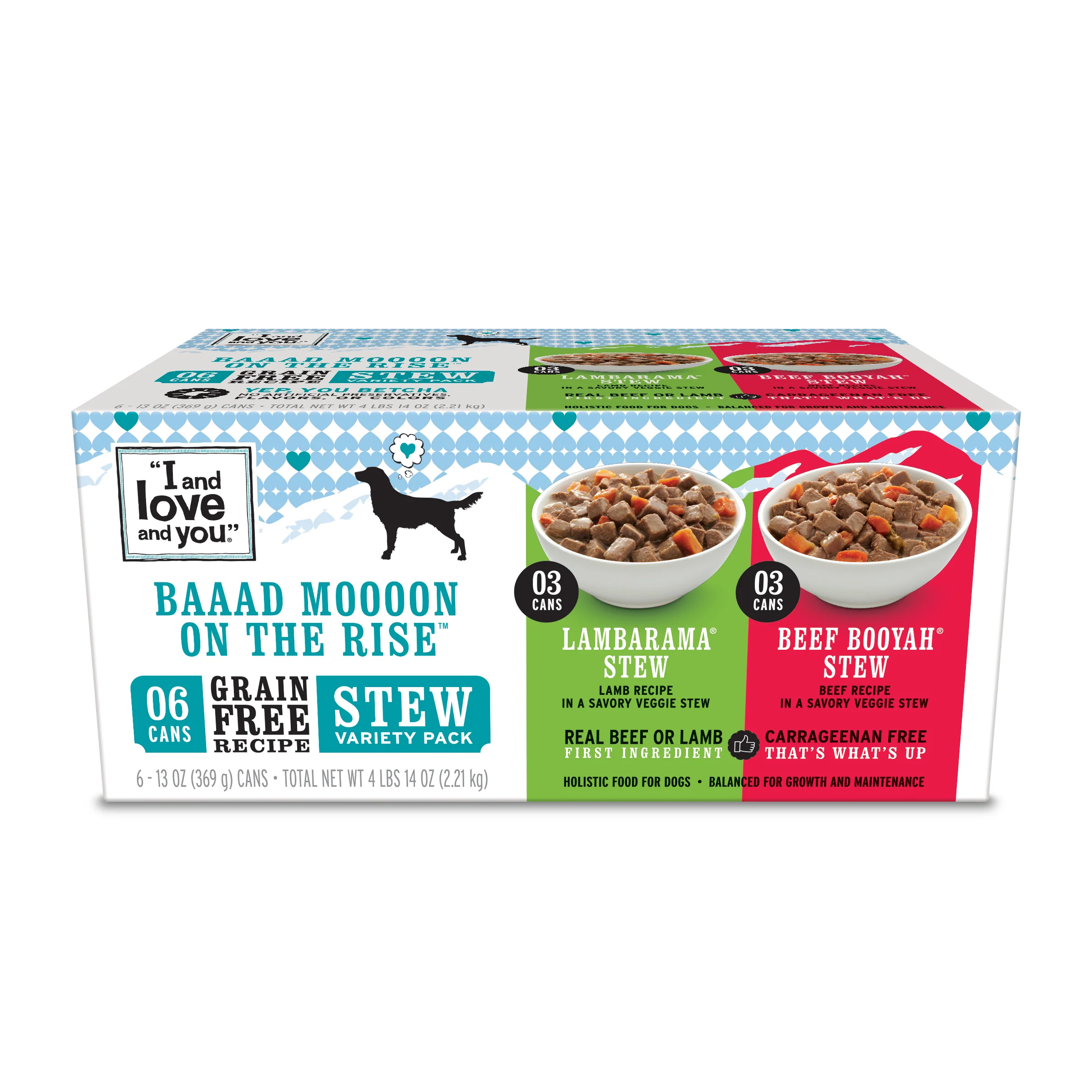 High-End I and Love and You Baad Mooon On The Rise Stew Variety Pack - Beef Lamb Stew Grain Filler 13 oz 6-Pack High-Grade