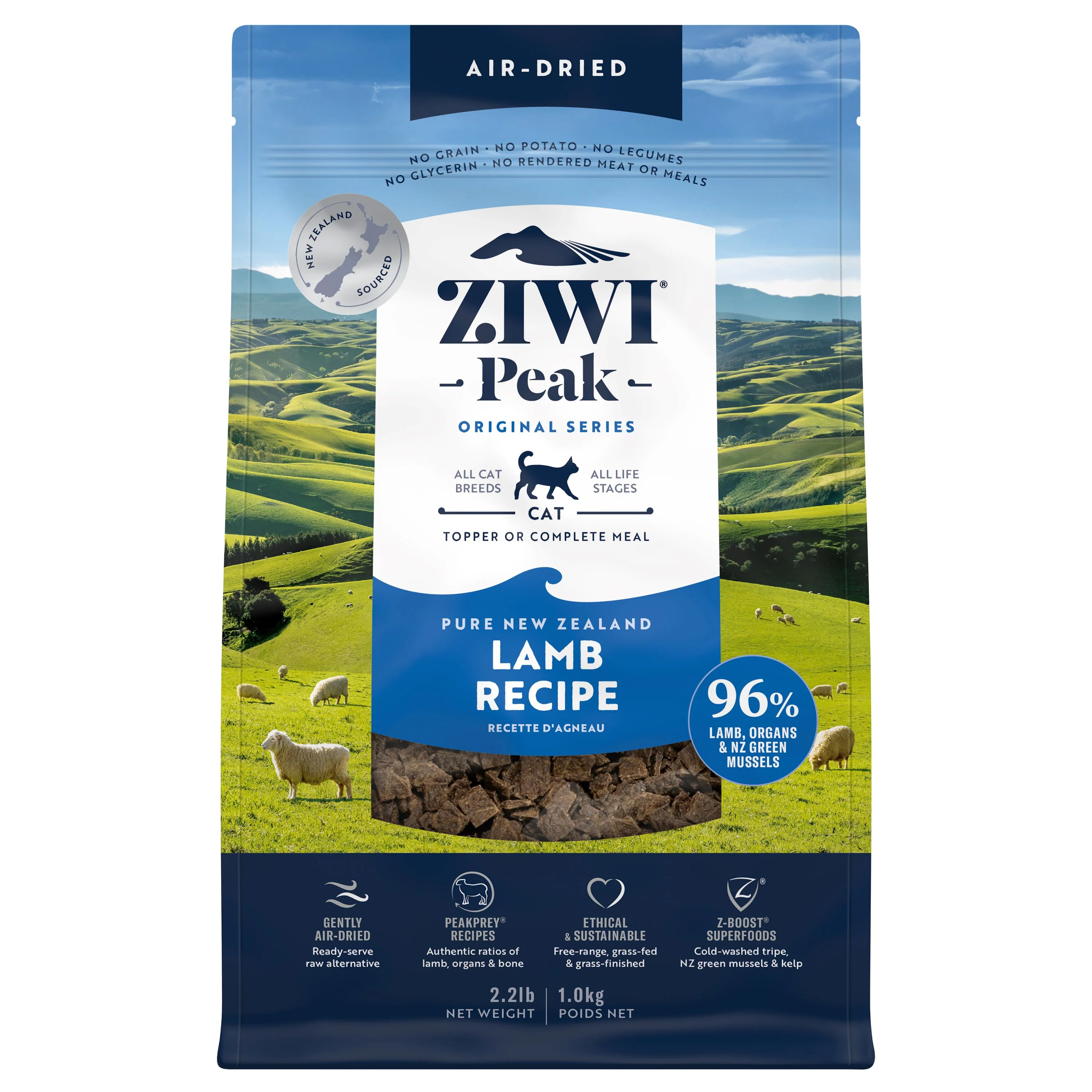 Casual ZIWI Air-Dried Cat Food - All Natural High Protein Grain Limited Ingredient Recyclable