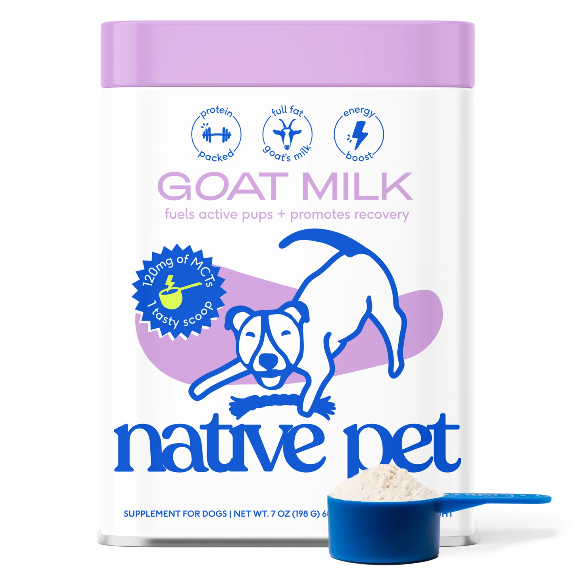 Convenient Native Pet Goat Milk Topper Supplement for Dogs Recyclable