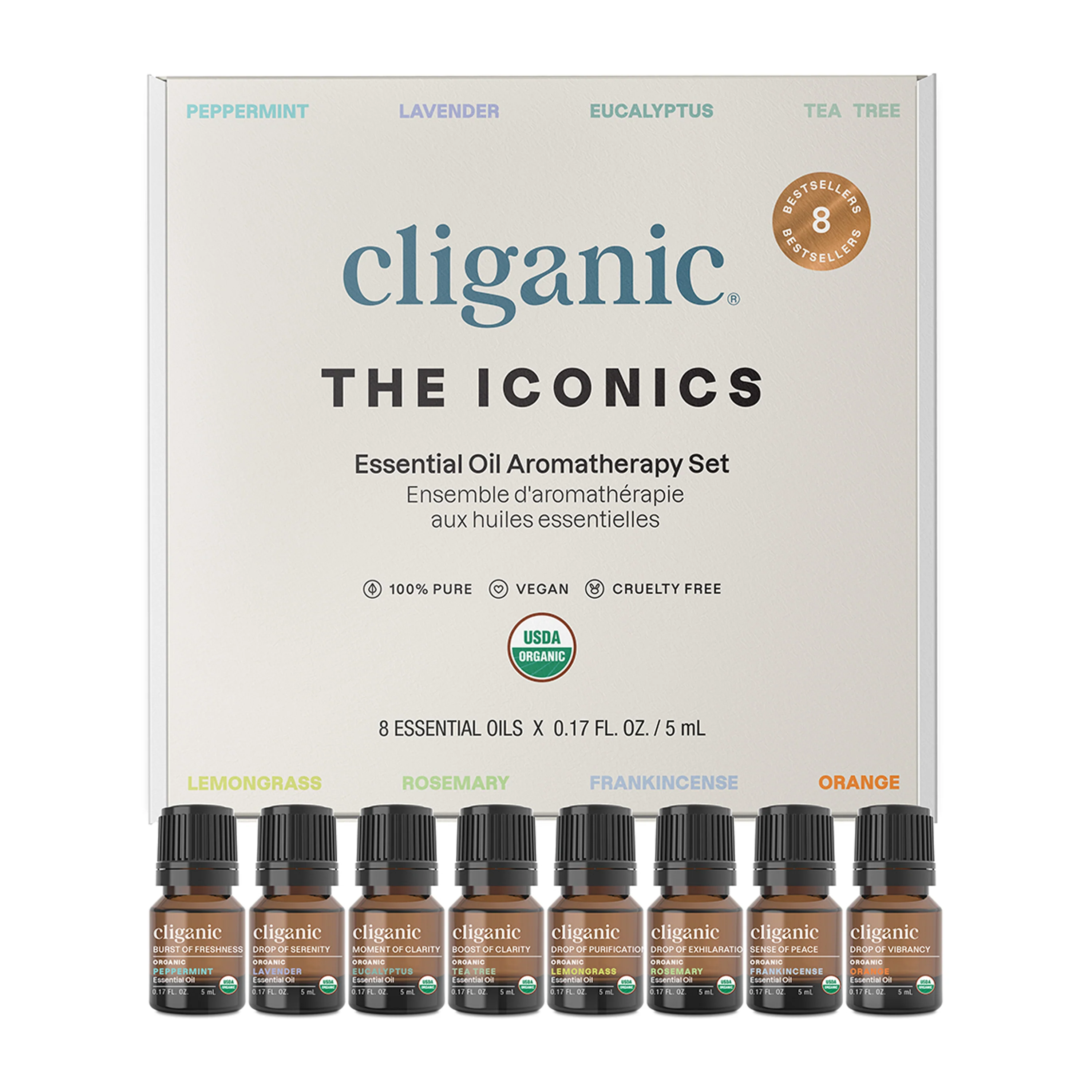 High-Performance Cliganic Organic Essential Oil Aromatherapy Set Top 8 Certified