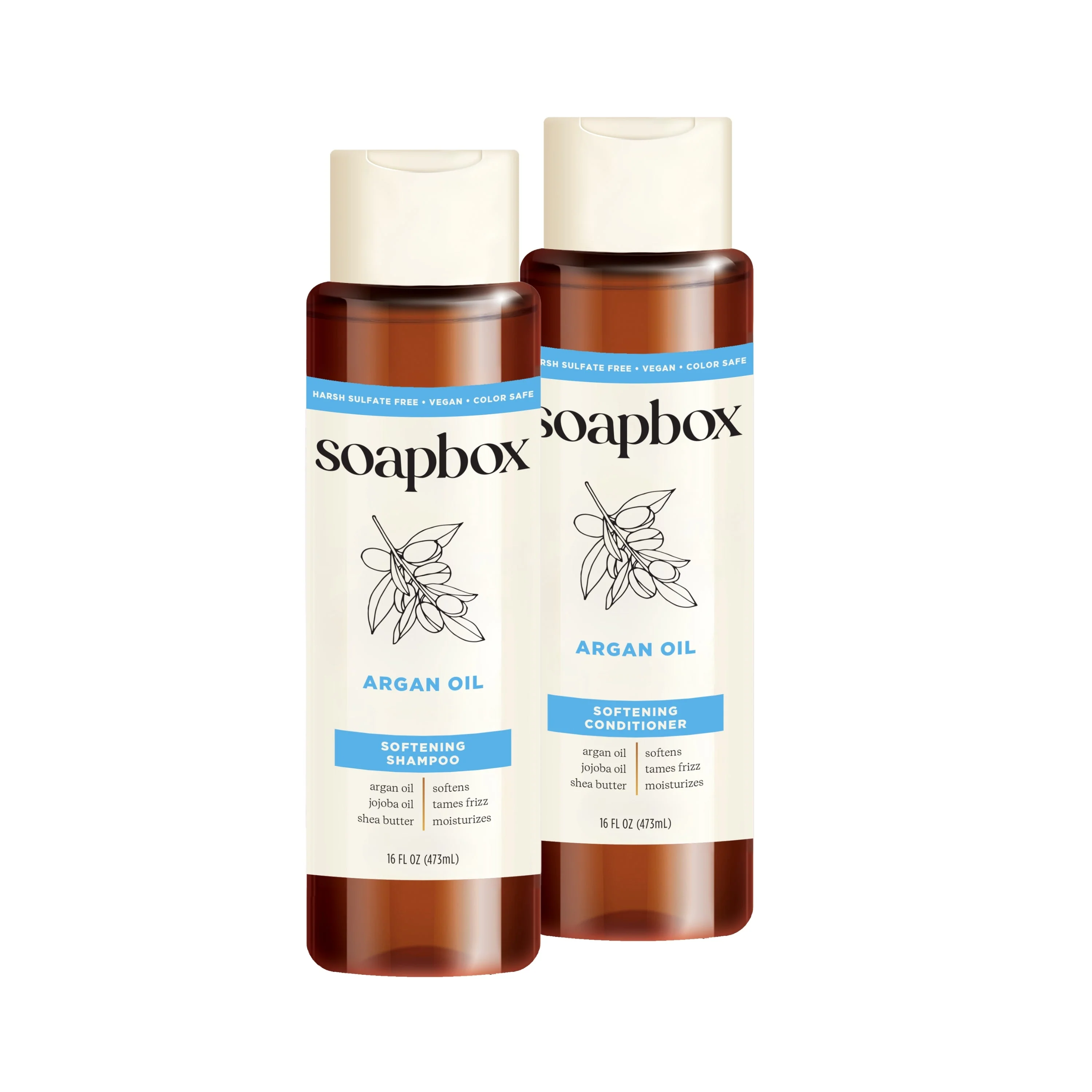 Advanced Soapbox Argan Oil Control Soften Shampoo and Conditioner Set High-End