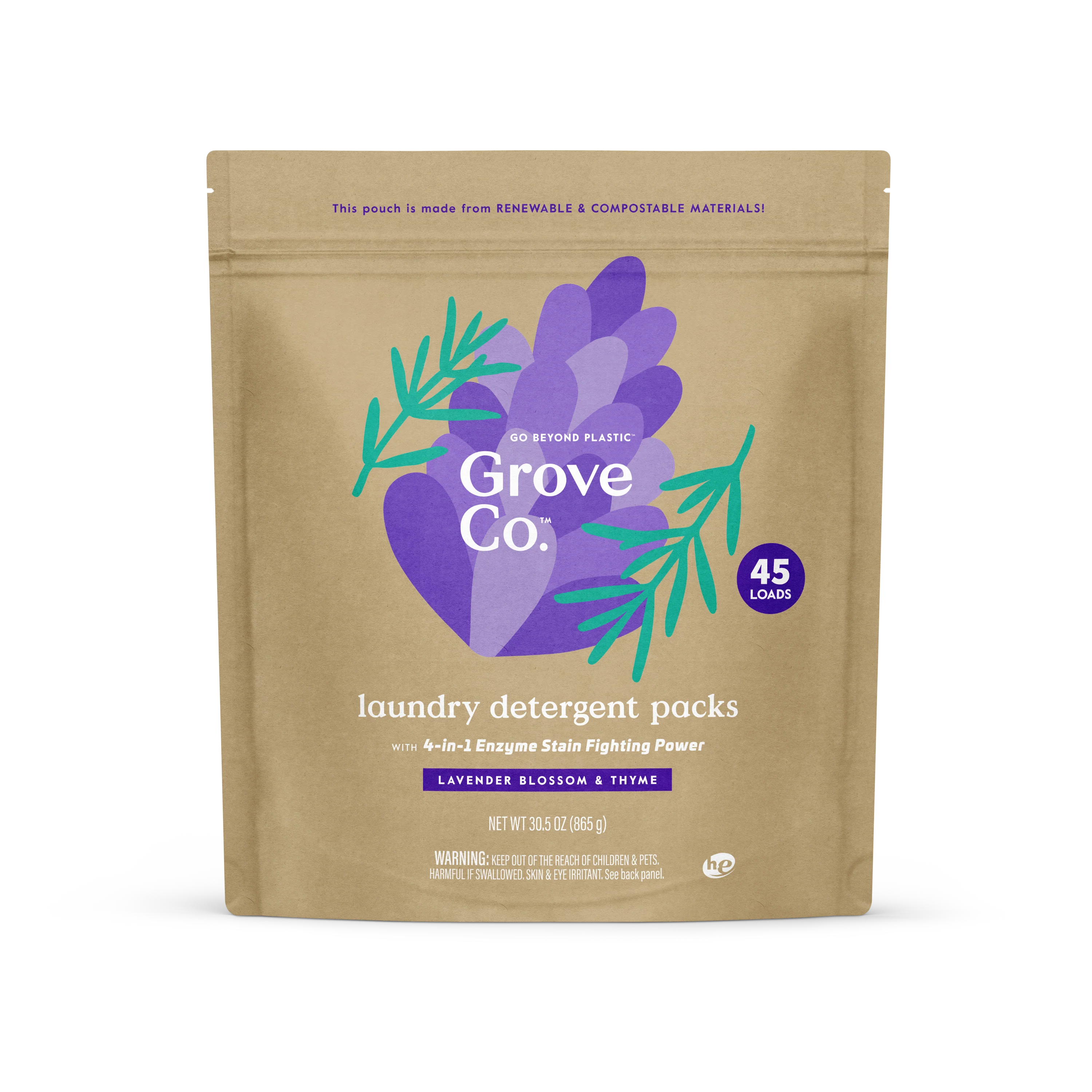 Exclusive Grove Co. Laundry Detergent Packs – Removes Tough Stains Without Harsh Chemicals Original Design