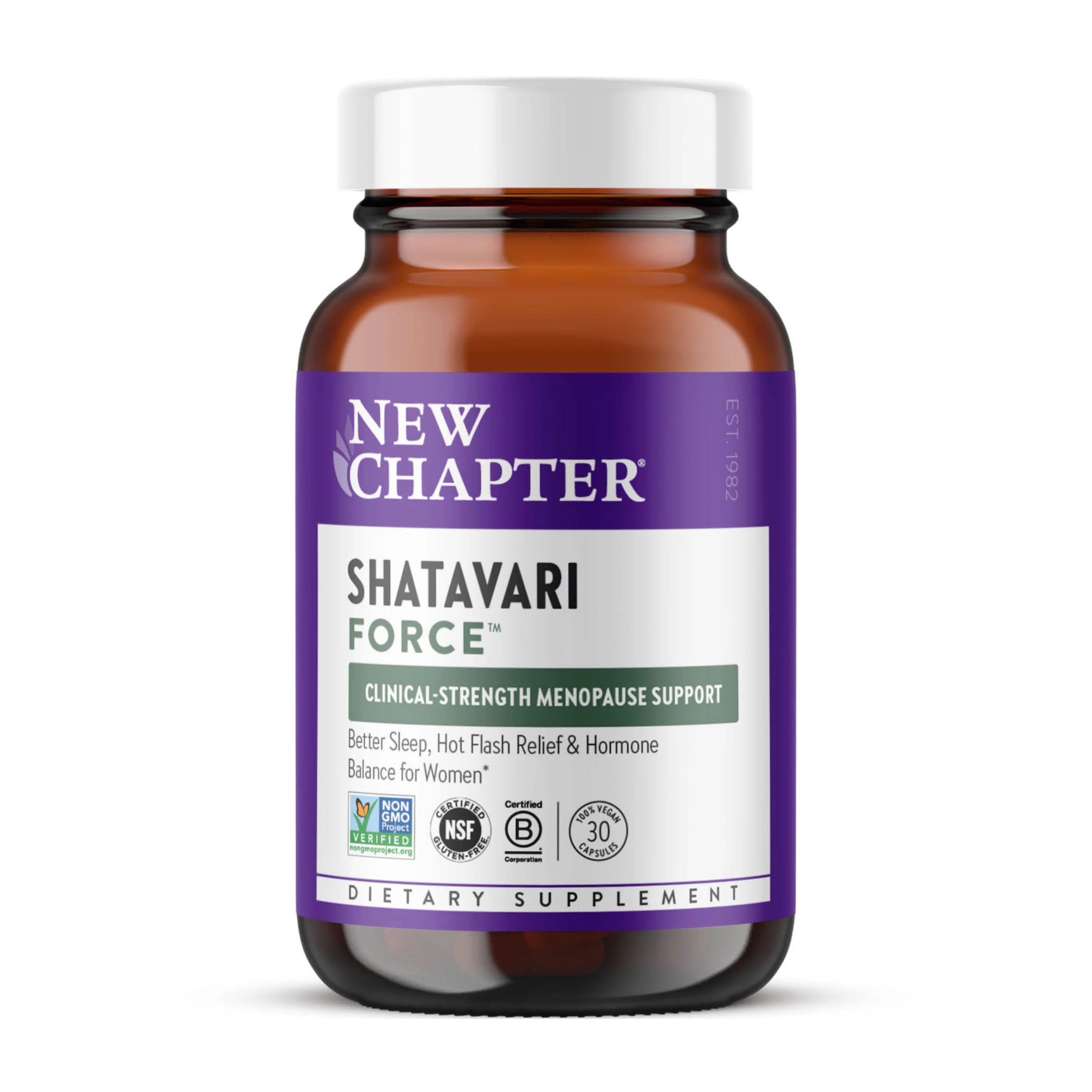 Verified New Chapter Shatavari Force - Clinical-Strength Menopause Support Relaxed