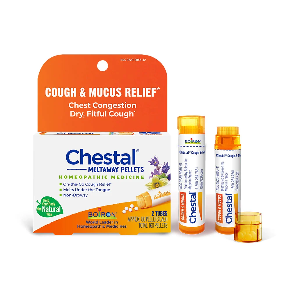 Enhanced Boiron Chestal Meltaway Pellets Cough Mucus Relief Convenient