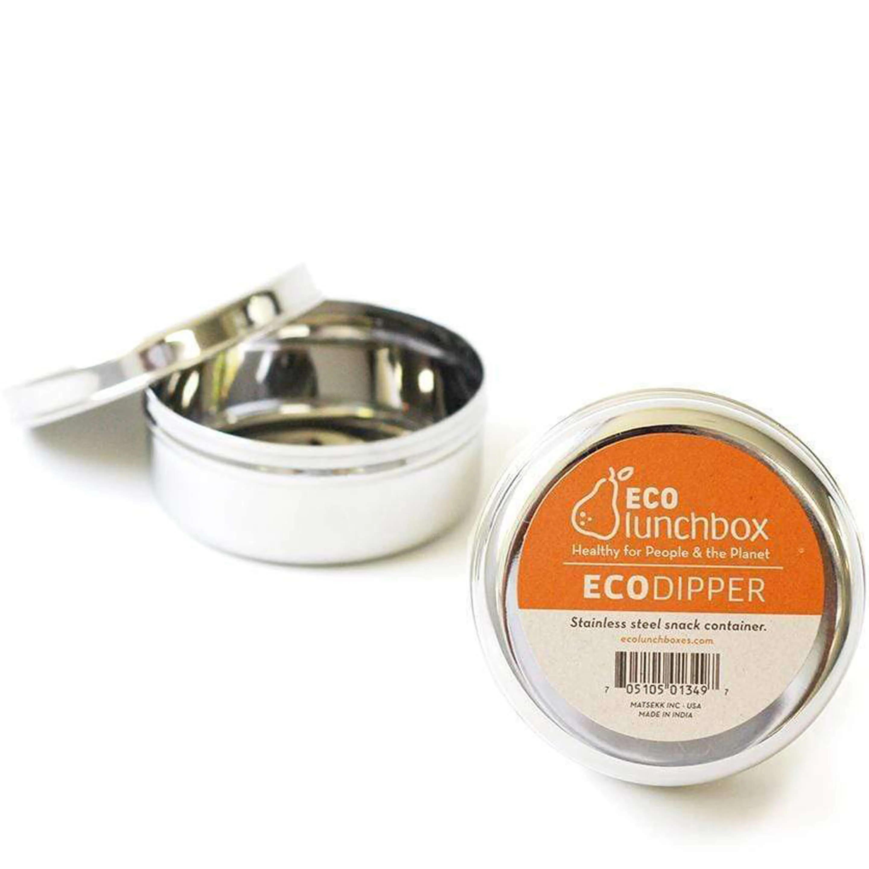 Clean EcoLunchBox ECOdipper Stainless Steel Snack Container Safe