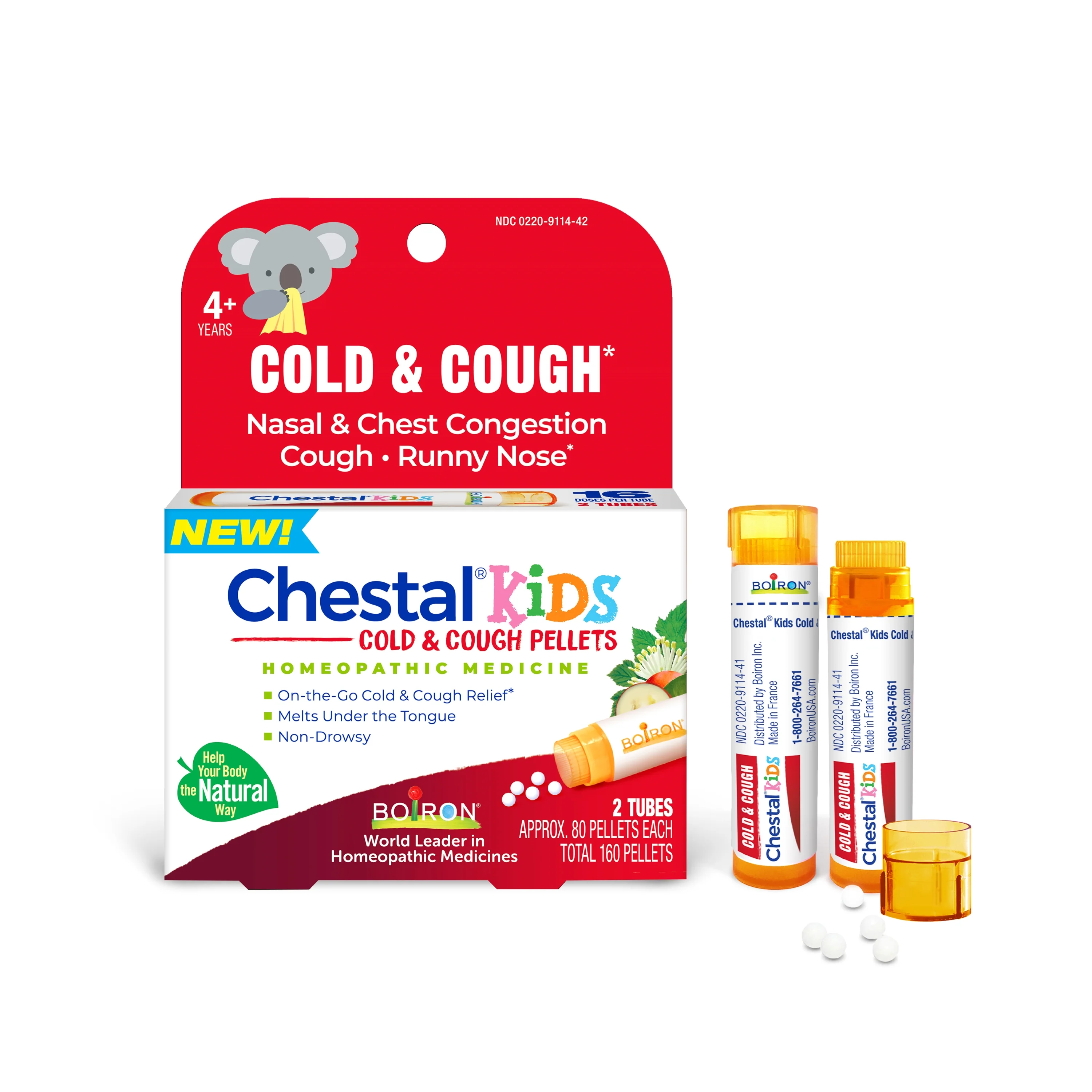 Long-Lasting Boiron Chestal Kids Cold Cough Pellets Advanced