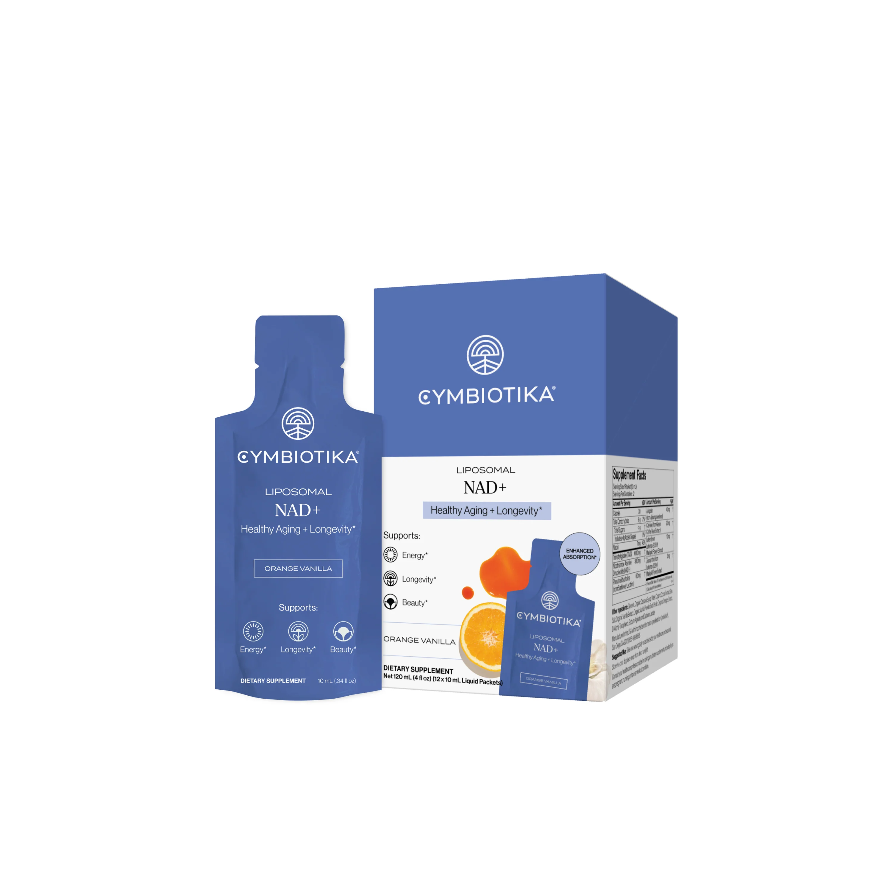 Premium Cymbiotika Liposomal NAD Packets - Healthy Aging Longevity Genuine