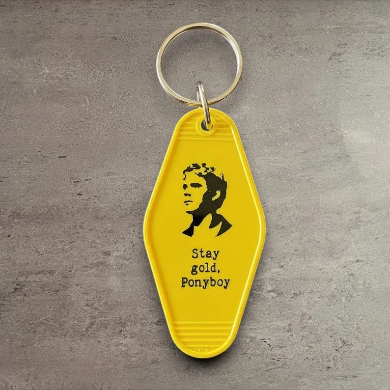 Comfortable Motel Key Fob - Ponyboy Stay gold Ponyboy The Outsiders Efficient