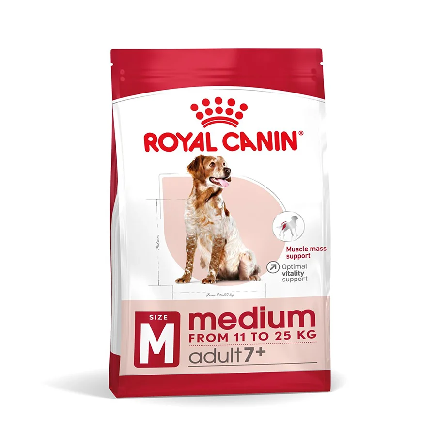 Verified Royal Canin Medium Ageing 7 Dry Adult Dog Food 4kg Crafted