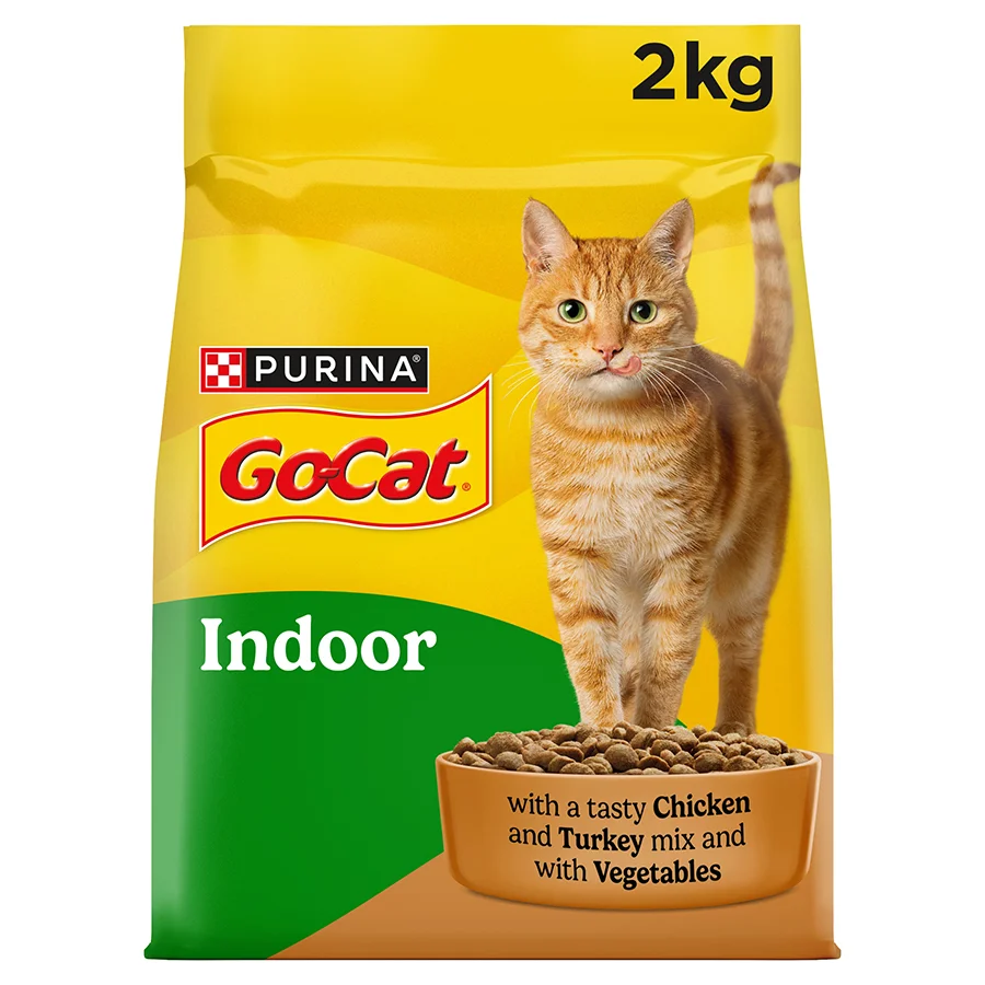 Quality Go Cat Indoor Adult Dry Cat Food Chicken Veg 2kg Soft