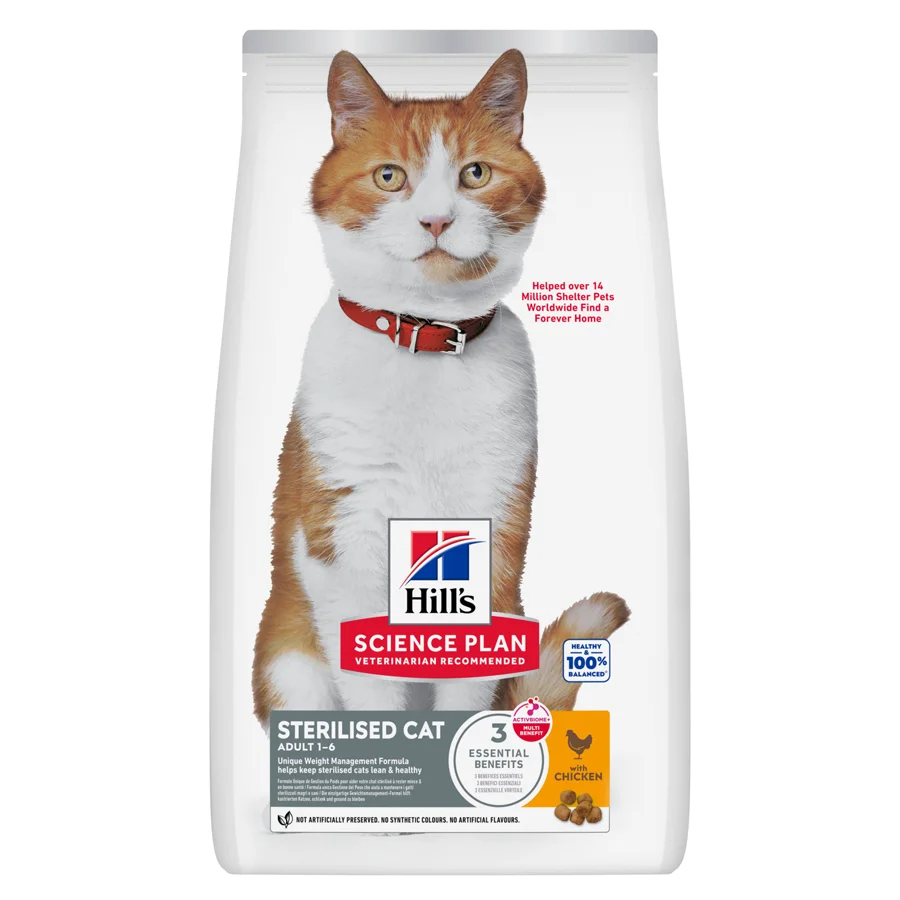 Elite Hill x27 s Science Plan Sterilised Adult Dry Cat Food with Chicken 1.5kg High-End