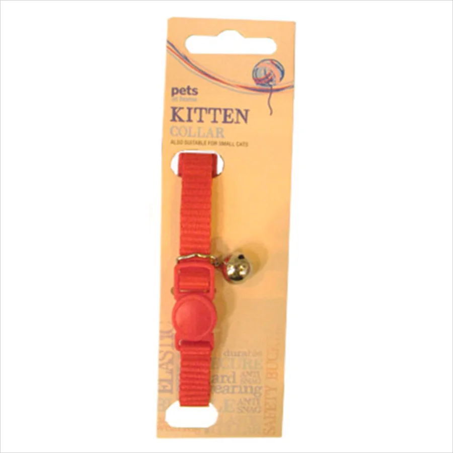Official Pets at Home Kitten Stretchy Collar Red Dependable