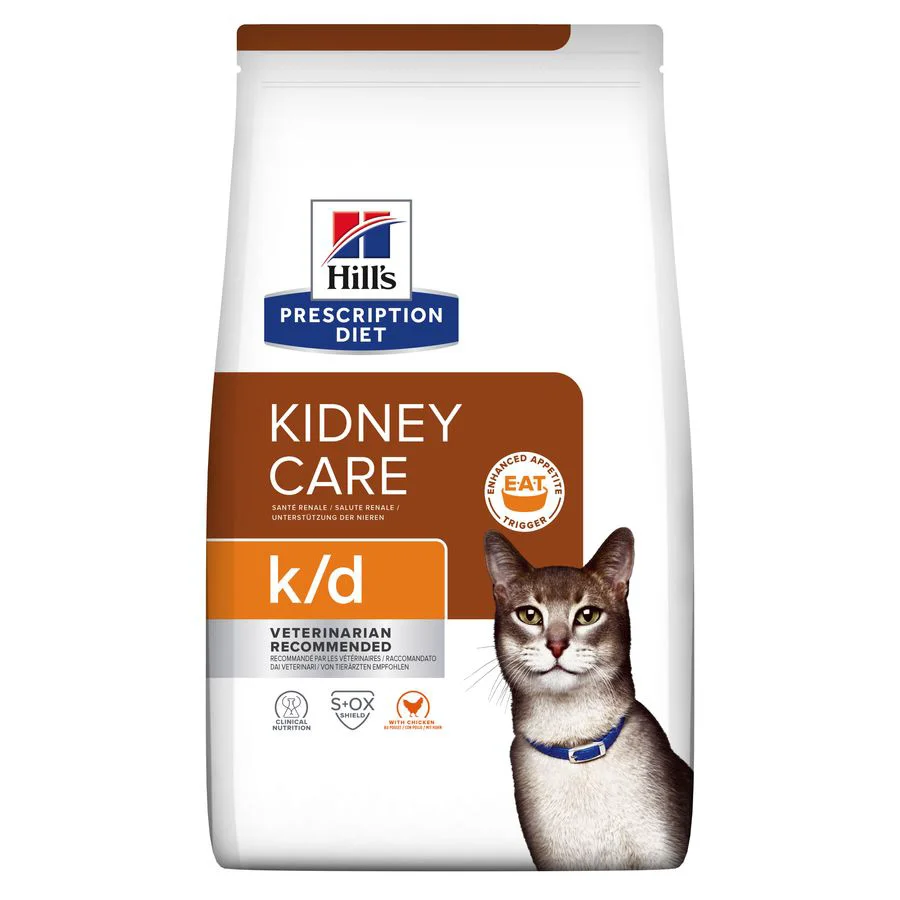 Contemporary Hill x27 s Prescription Diet k d Kidney Care Dry Adult Cat Food with Chicken 1.5kg Prestigious