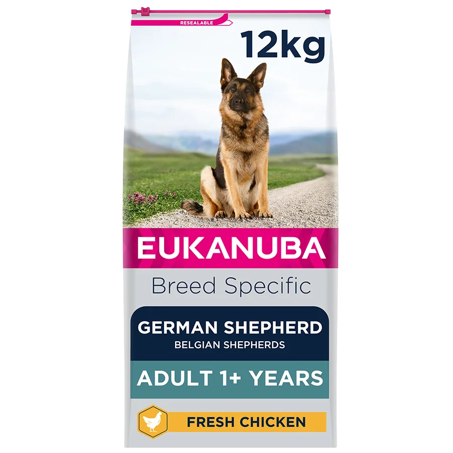 Fine Eukanuba German Shepherd Adult Dry Dog Food Chicken 12kg Reliable
