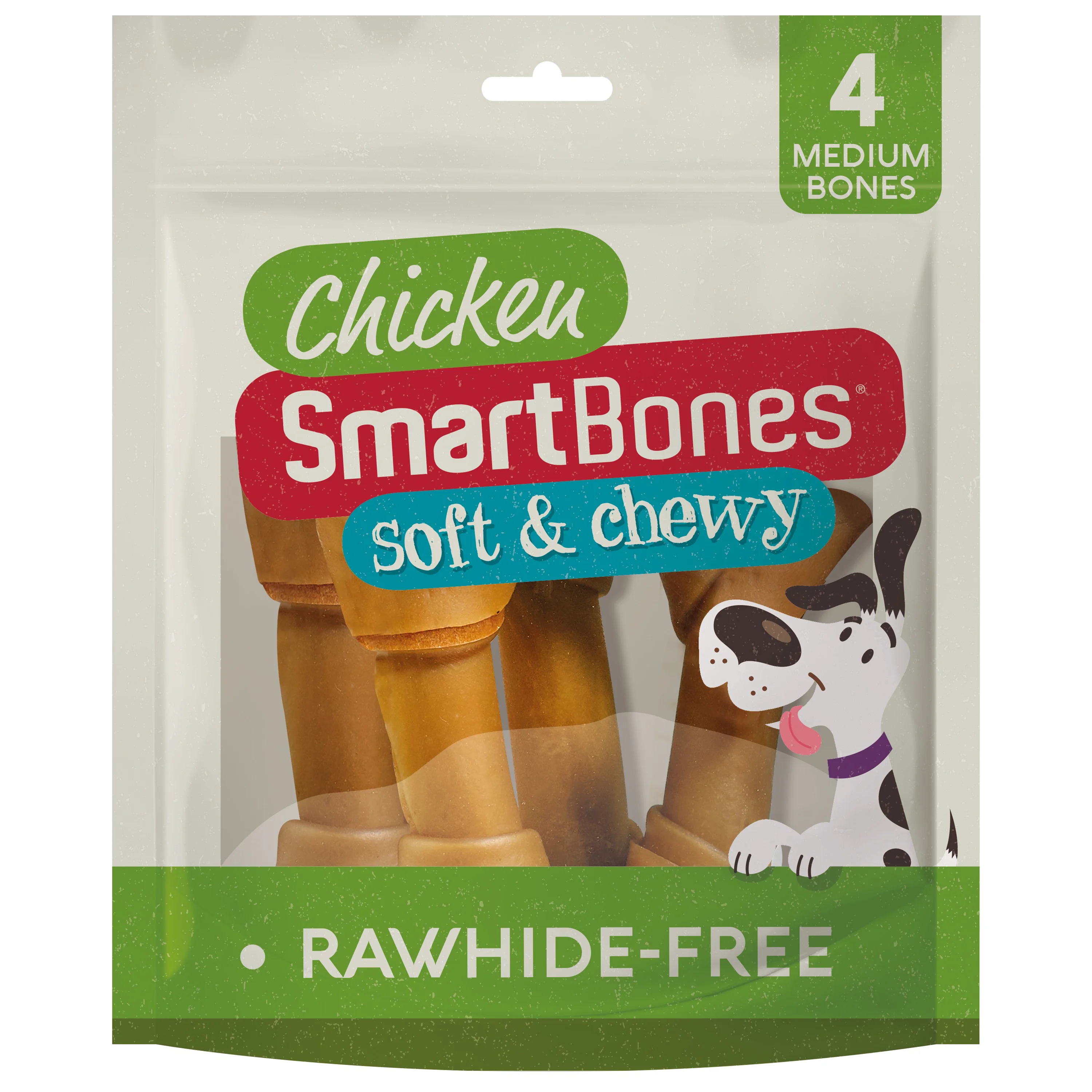 Efficient SmartBones Medium Breed Dog Bone Chew Chicken 4 Pack Organic