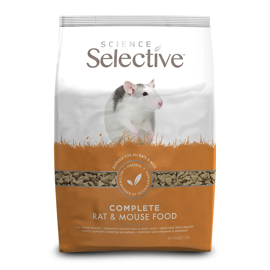 Minimalist Selective Science Complete Rat Mouse Food 1.5kg Versatile