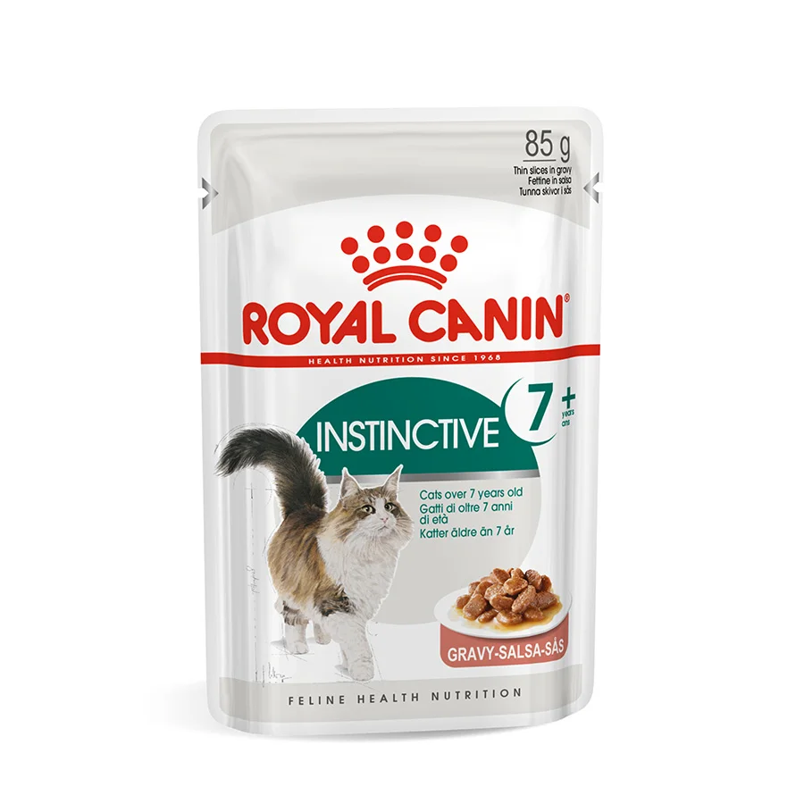 Lightweight Royal Canin Feline Instinctive 7 Adult Wet Cat Food In Gravy 12x85g Casual