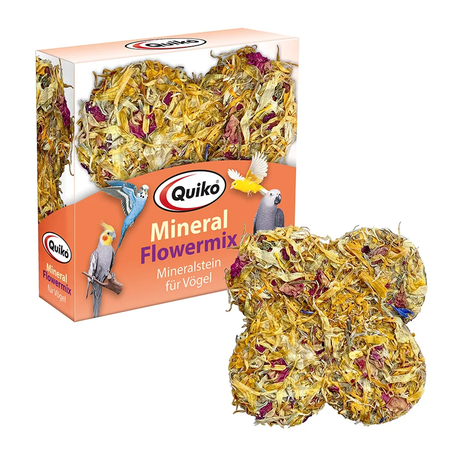 Responsible Quiko Bird Mineral Flowermix Pecking Stone 90g Exclusive