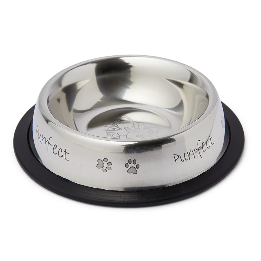 Unique Pets at Home Stainless Steel Meow Bowl 15cm Trusted