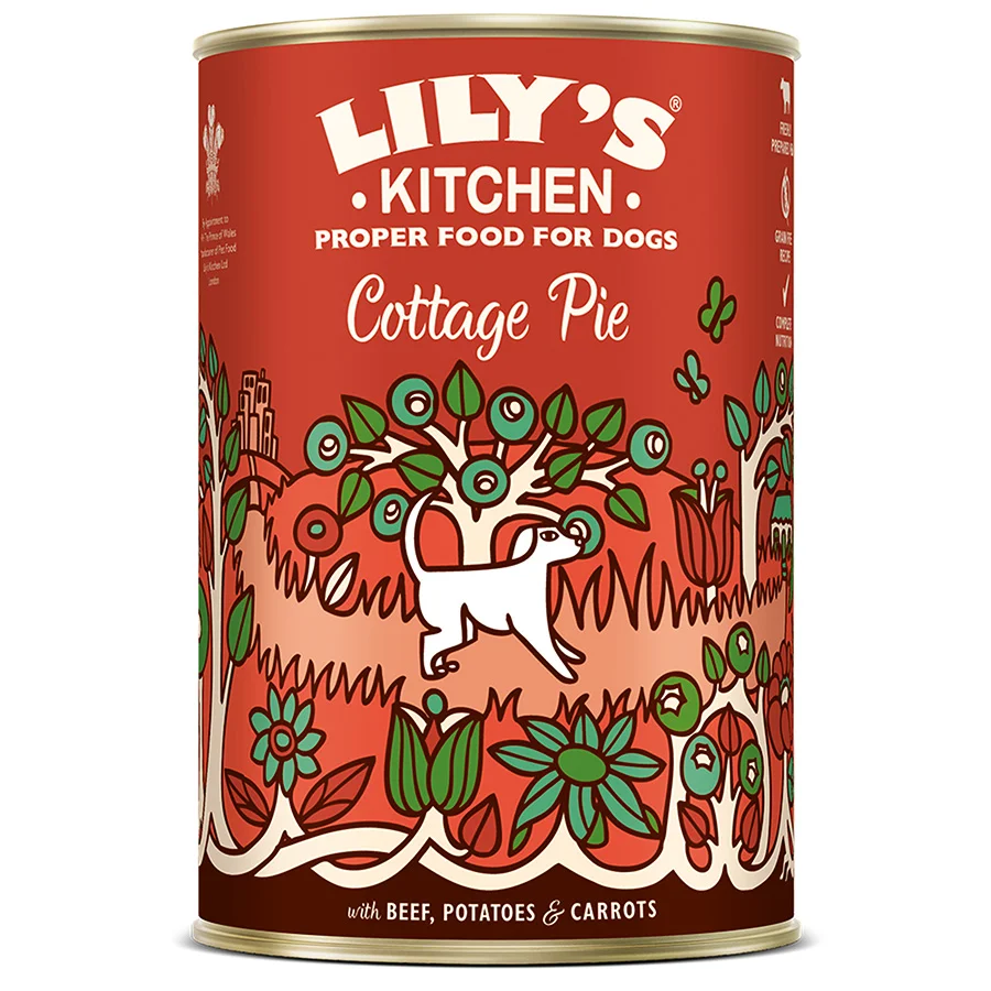 Expertly Made Lily x27 s Kitchen Cottage Pie Adult Wet Dog Food Beef 400g Comfortable