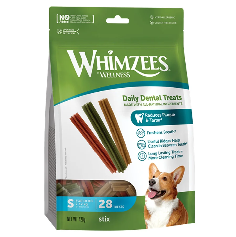 User-Friendly Whimzees Small Dogs Daily Dental Stix 28 Pack 420g Contemporary