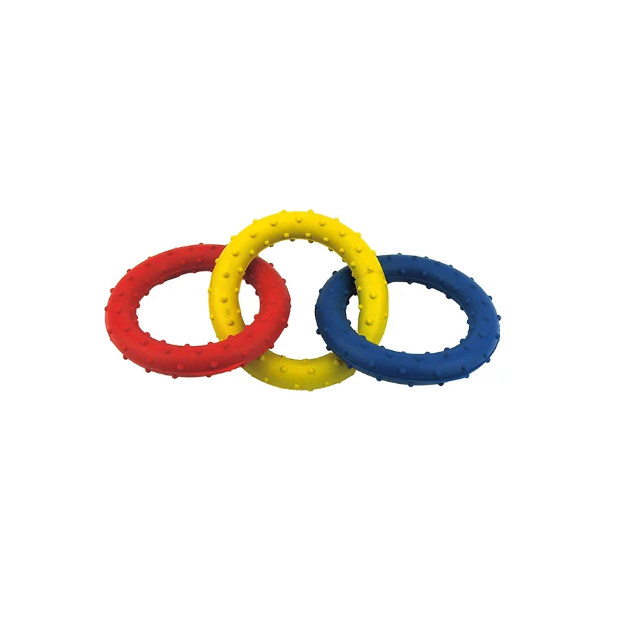 Sophisticated Classic Triple Ring Puppy Play Toy Secure