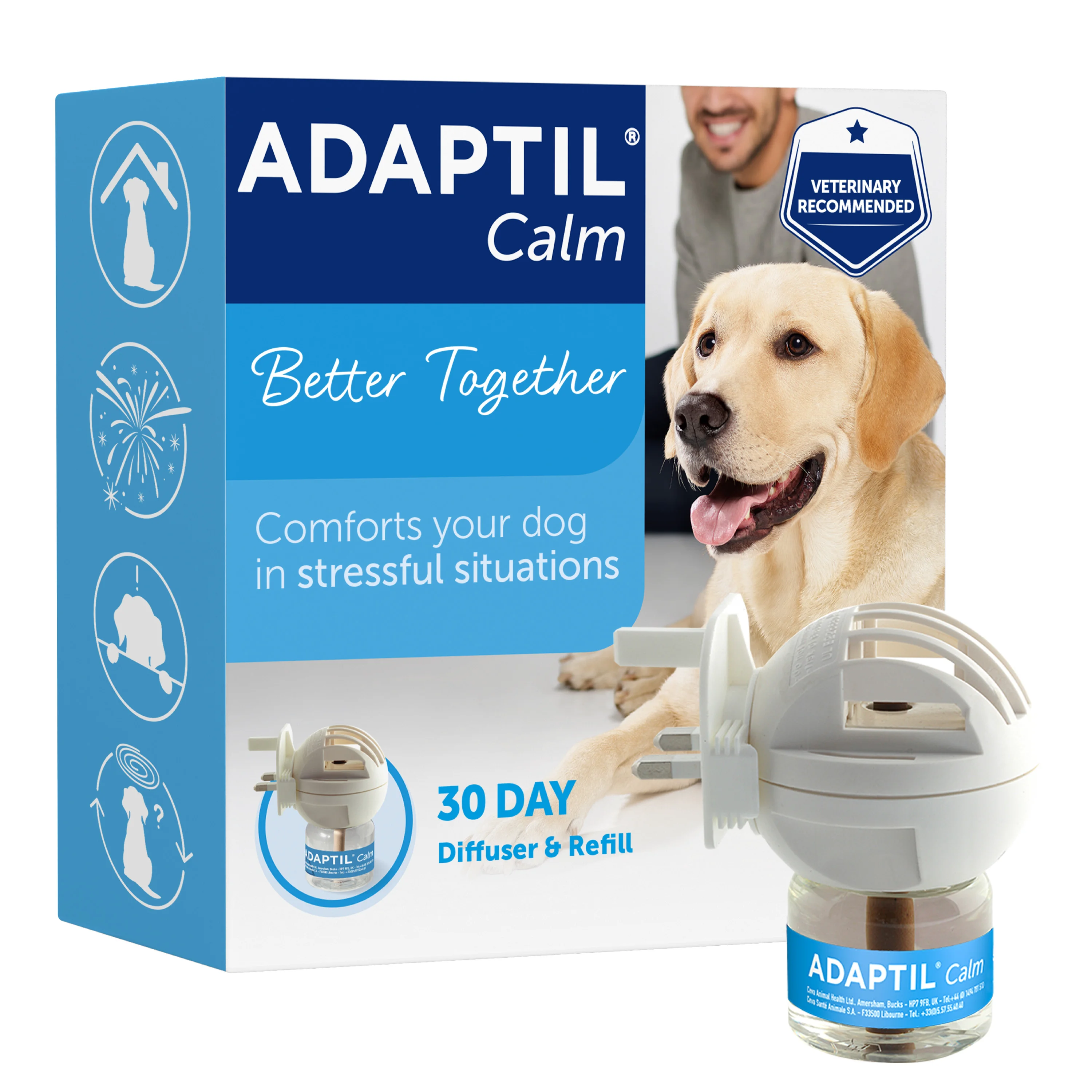 Sustainable Adaptil Calm Home Diffuser Starter Kit for Dogs 48ml Dependable