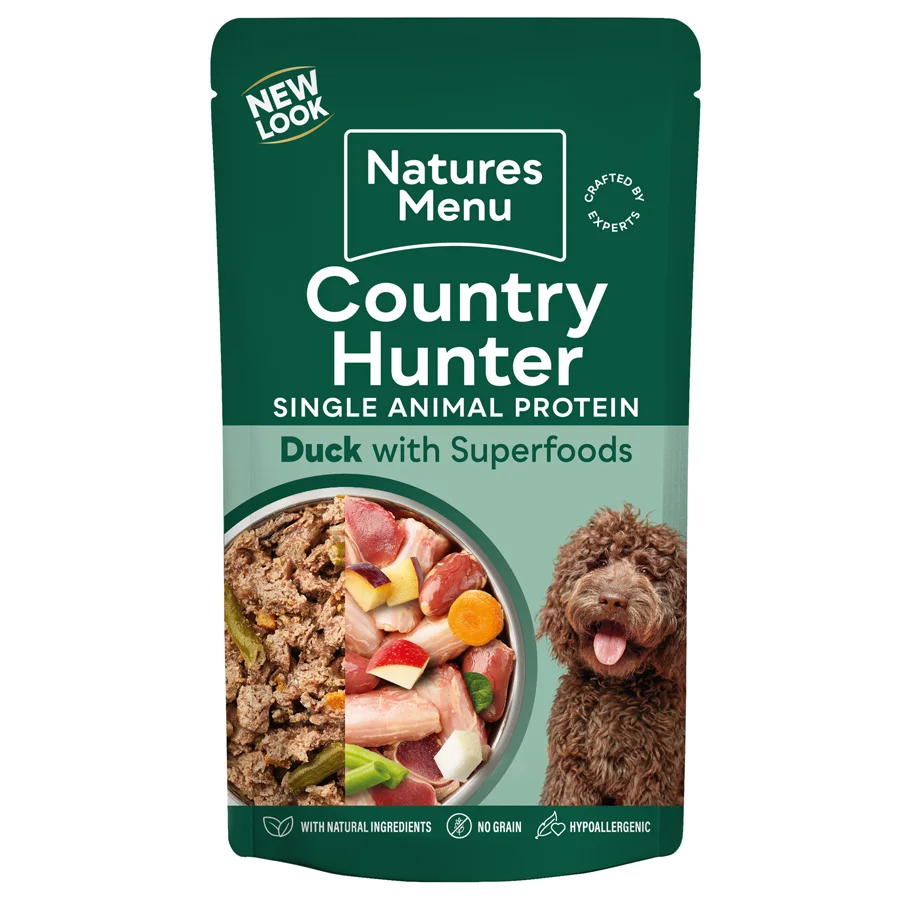 Clean Natures Menu Country Hunter Grain Dog Pouch Duck 150g Official