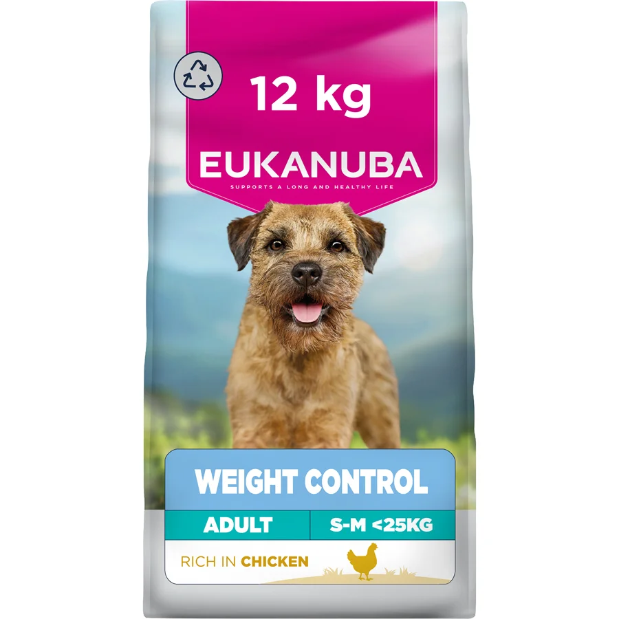 Easy-to-Use Eukanuba Daily Care Weight Control Small Medium Adult Dry Dog Food Chicken 12kg Relaxed