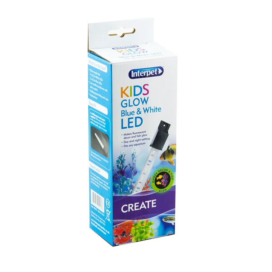 Solid Interpet Kids Glow Aquarium Lights Blue White Professional