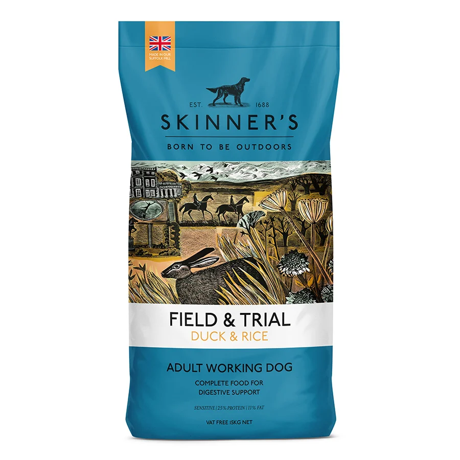 Soft Skinner x27 s Field Trial Working Adult Dry Dog Food Duck Rice 15kg Organic