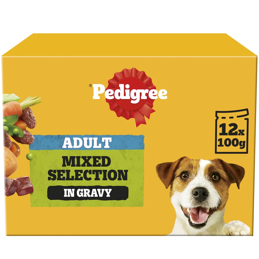 Modern Pedigree Adult Wet Dog Food Mixed Gravy 12x100g Premium Material