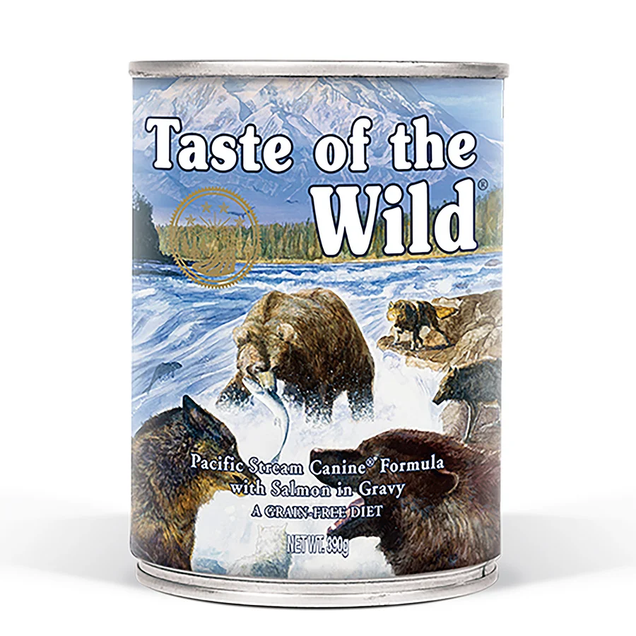 Durable Taste of the Wild Pacific Stream Canine Wet Dog Food Salmon 390g Superior