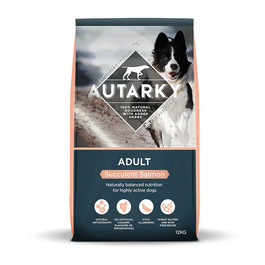 Original Design Autarky Complete Adult Working Dry Dog Food Salmon 12kg Safe