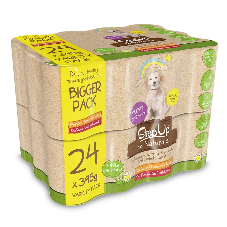 Proven Step Up Naturals Complete Wet Puppy Food Variety Pack 24x395g Long-Lasting