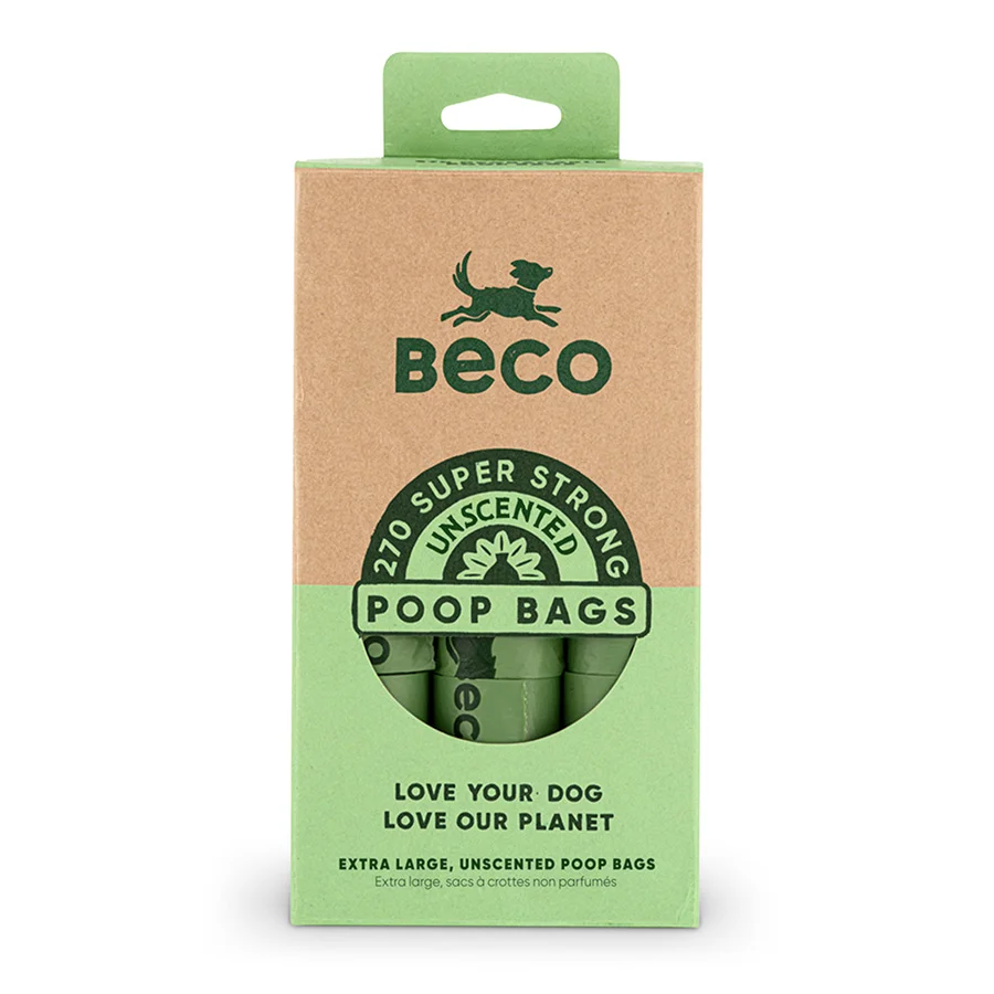 Long-Lasting Beco Dog Poop Bags 270 Pack User-Friendly