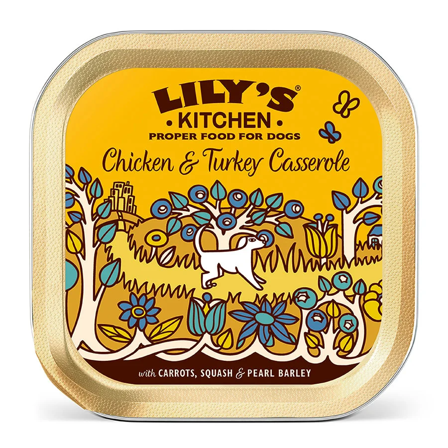 World-Class Lily x27 s Kitchen Casserole Adult Wet Dog Food Chicken Turkey 150g Durable