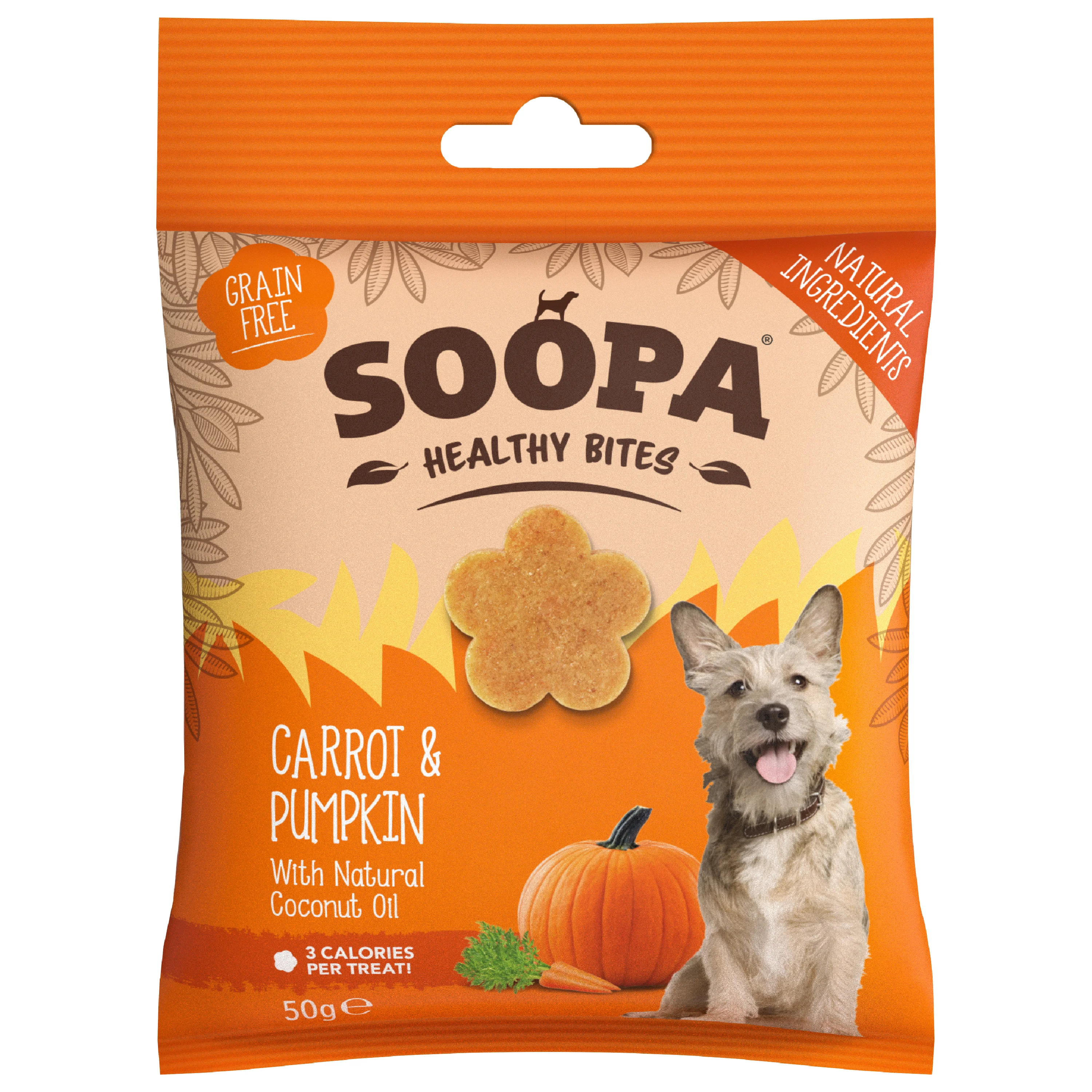Verified Soopa Healthy Bites Dog Treat Carrot Pumpkin 50g Smart