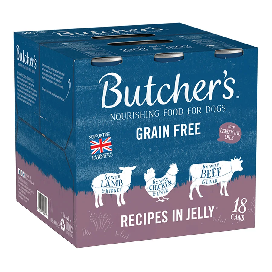 Minimalist Butcher x27 s Grain Adult Wet Dog Food In Jelly 18x400g Environmentally Friendly