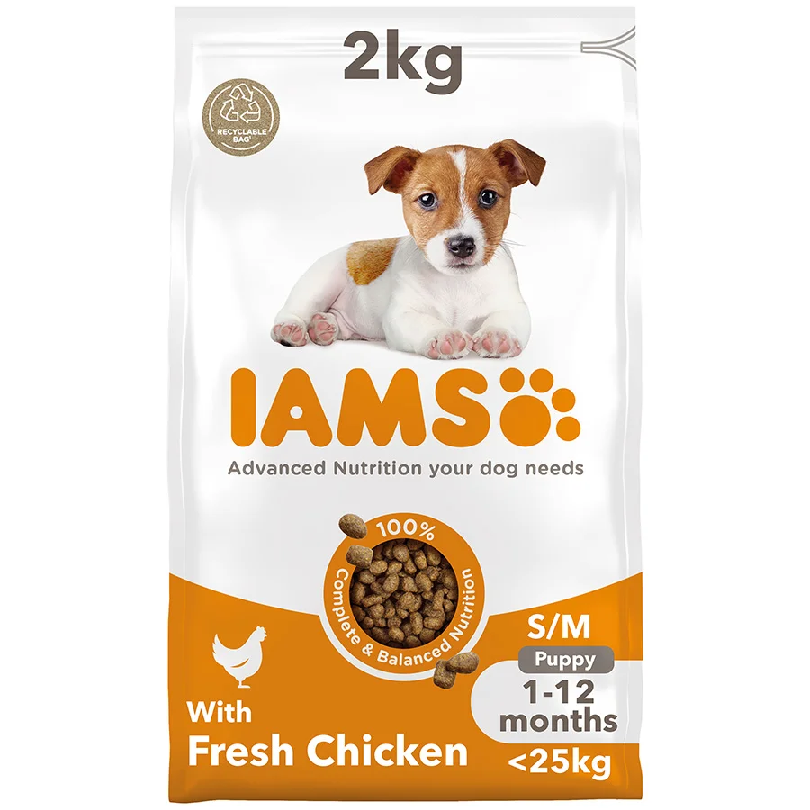 Clean Iams Small Medium Breed Dry Puppy Food Chicken 2kg Fashionable