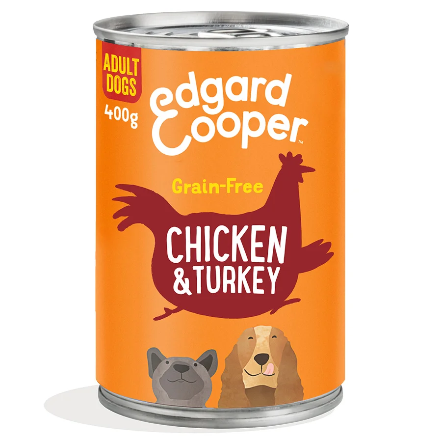 Authentic Edgard Cooper Grain Adult Wet Dog Food Chicken Turkey 400g Flexible