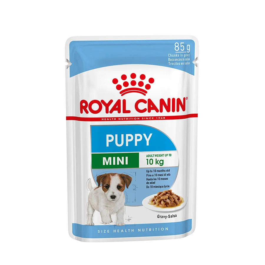 Relaxed Royal Canin Mini Breed Wet Puppy Food In Gravy 12x85g Easy-to-Use