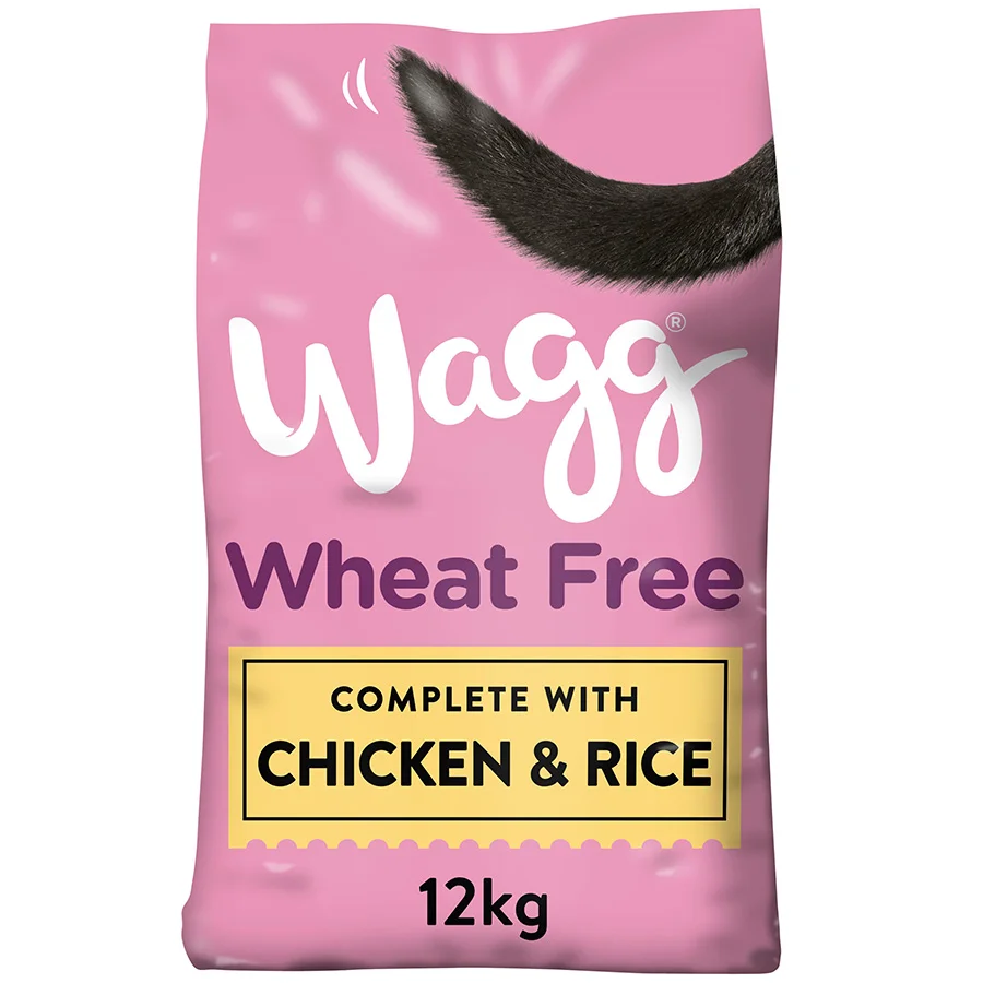 Stylish Wagg Complete Sensitive Wheat Dry Dog Food Chicken Rice 12kg Enhanced