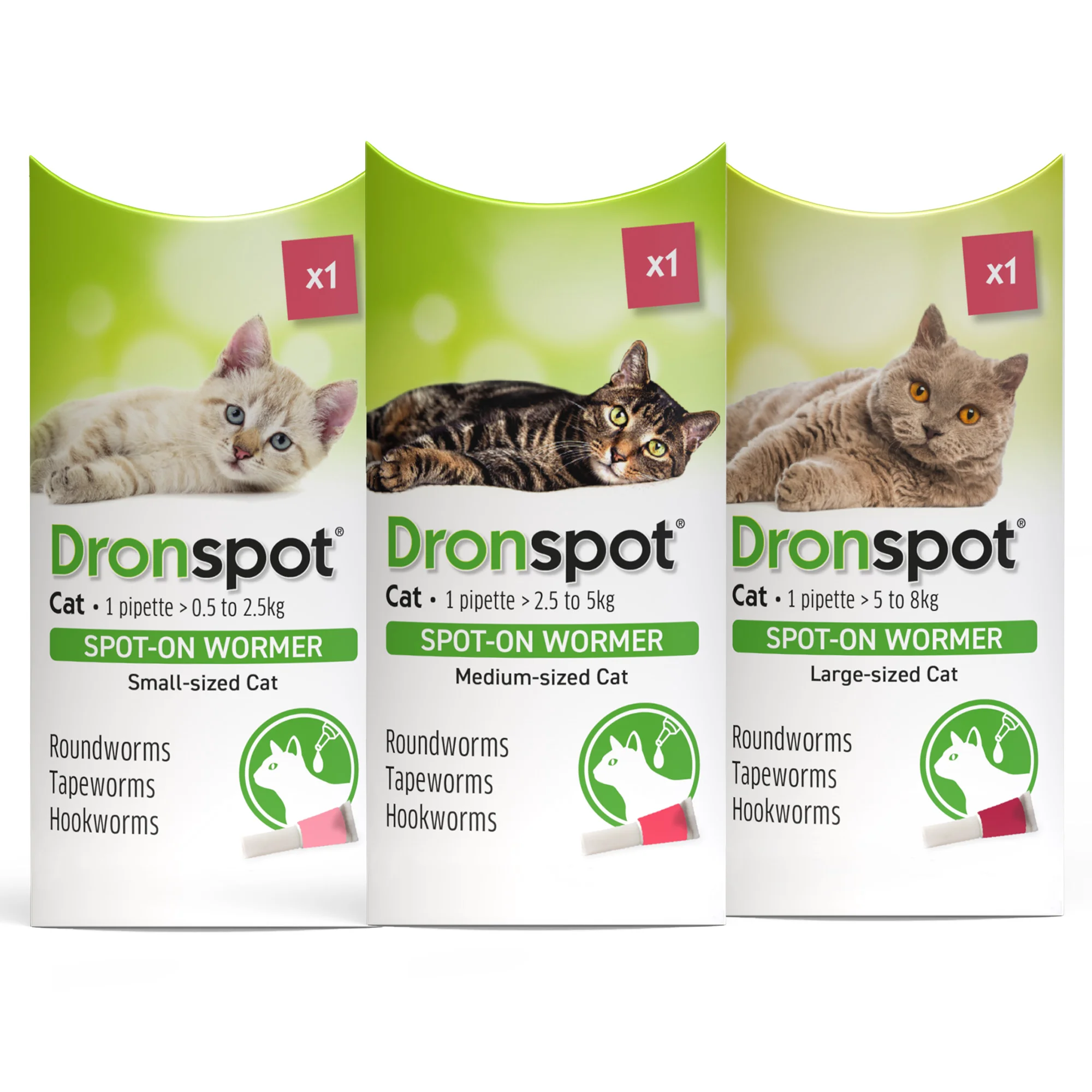 Advanced Dronspot Spot-On Cat Worming Treatment High-Grade