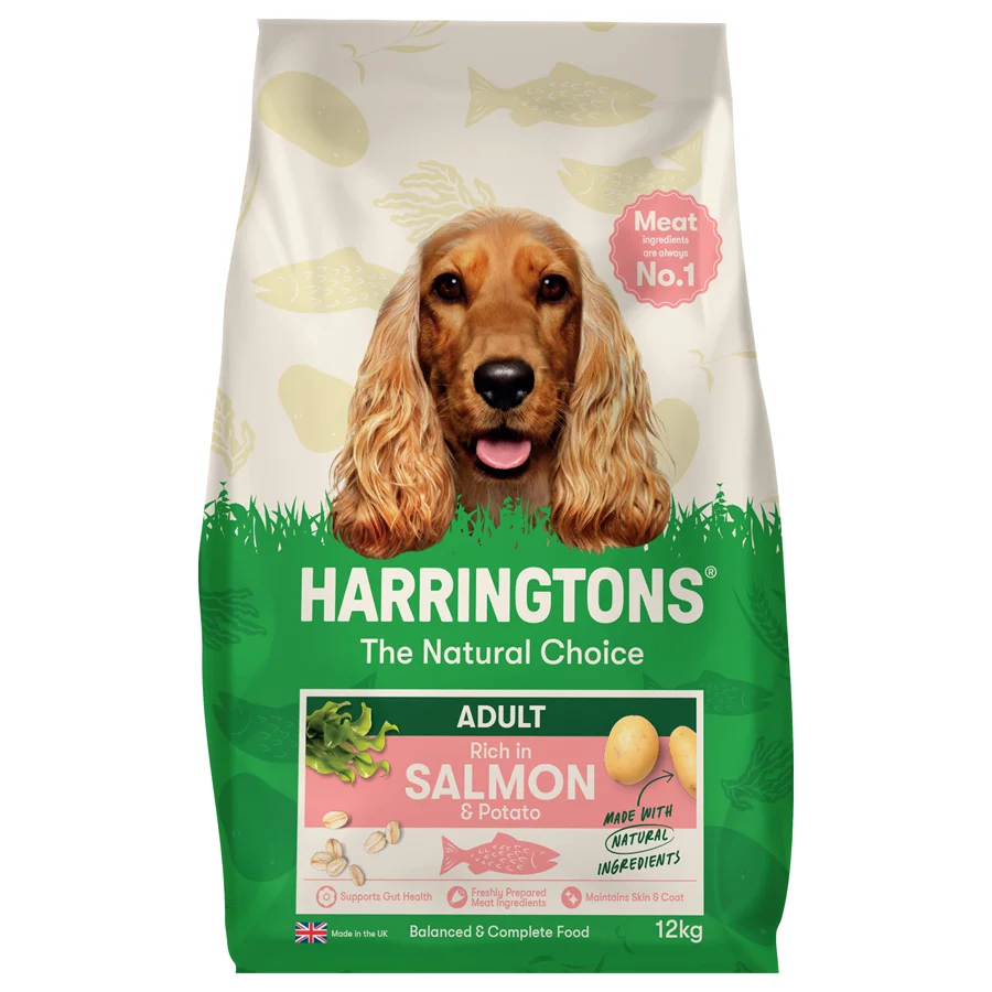 Exclusive Harringtons Complete Natural Adult Dry Dog Food Salmon Potato 12kg Casual