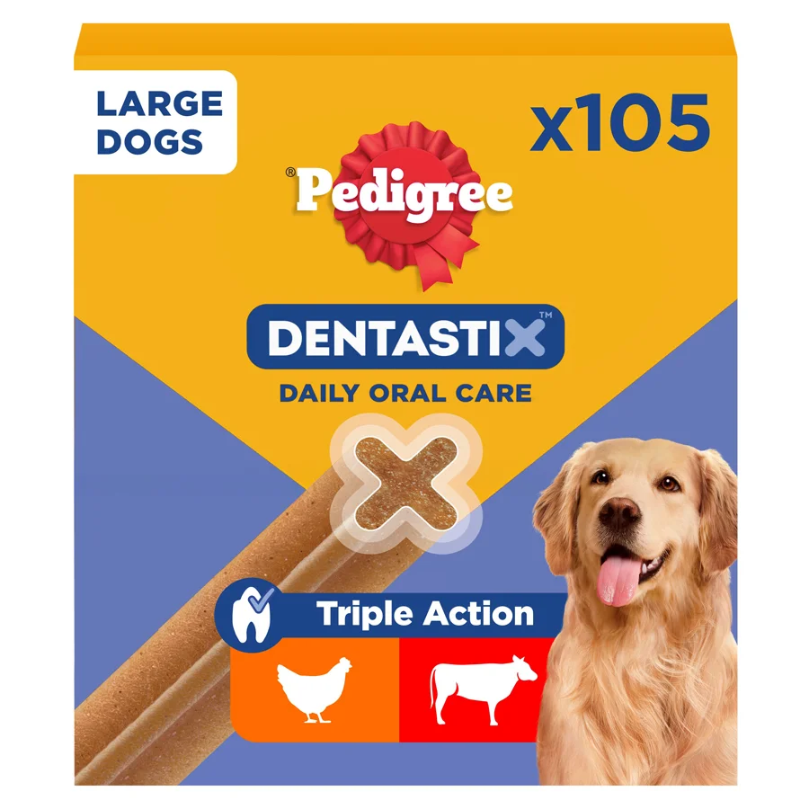 Crafted Pedigree Dentastix Daily Adult Large Dog Dental Treats 105 Pack 4.05kg Premium