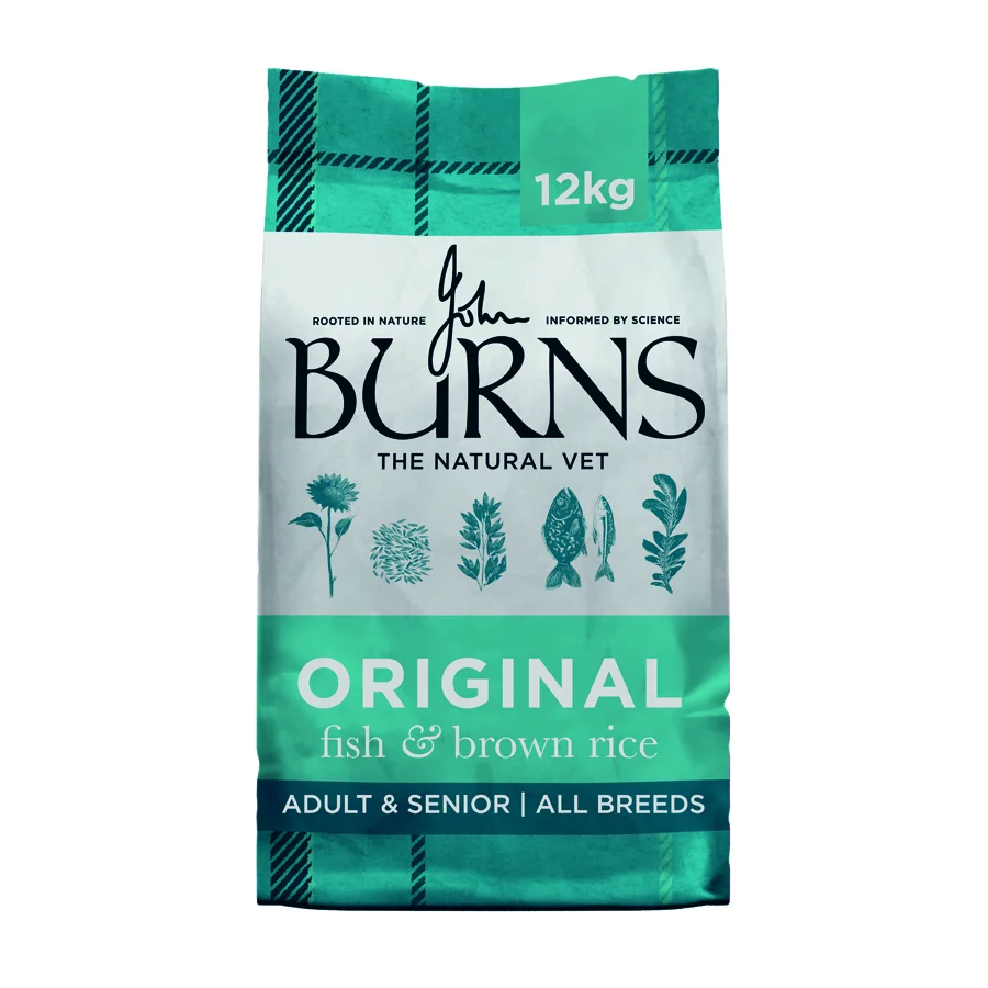 High-Performance Burns Dry Dog Food Fish Brown Rice 12kg Superior