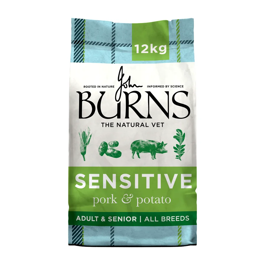 Environmentally Friendly Burns Sensitive Dry Dog Food Pork Potato 12kg Authentic