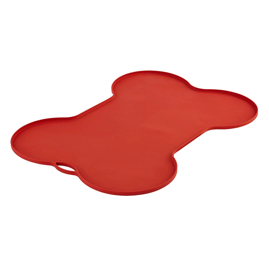 High-Grade Pets at Home Bone Shaped Feeding Placemat Red Refined
