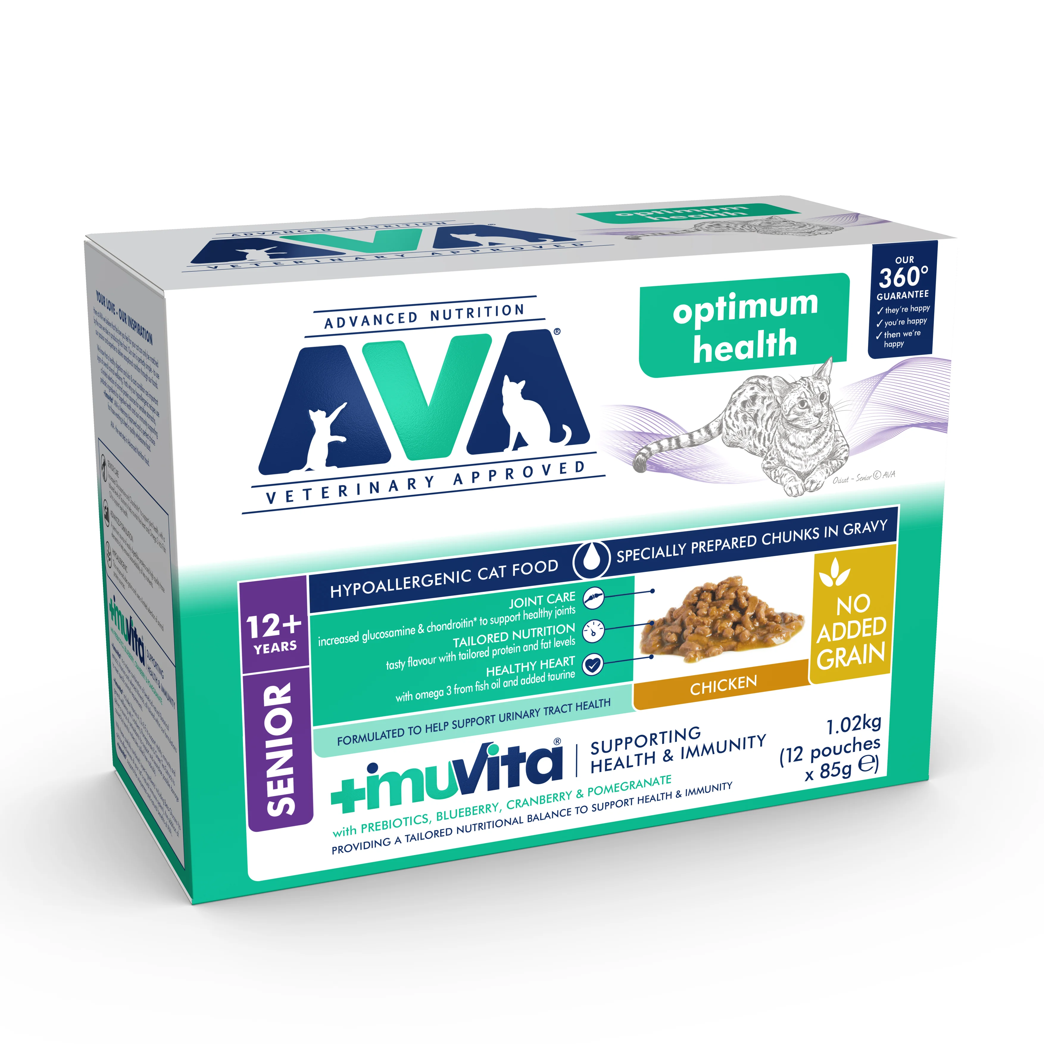 User-Friendly AVA Optimum Health Wet Senior Cat Food Chicken 12x85g Carefully Designed